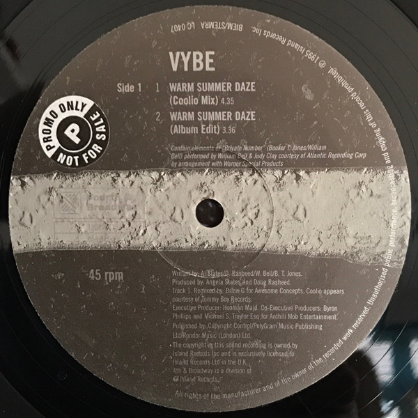 Vybe - Warm Summer Daze | 4th & Broadway (12 BRW 315) - 3 Vybe - Warm Summer Daze | 4th & Broadway (12 BRW 315) - 3