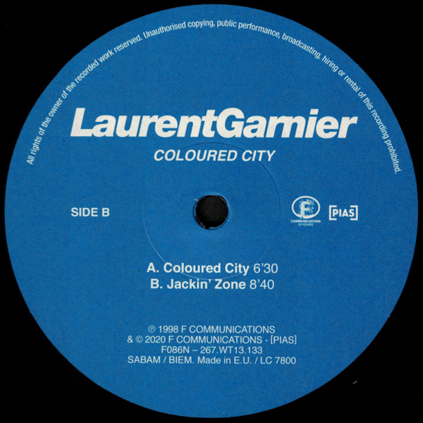 Laurent Garnier - Coloured City | F Communications (F086N) - 2