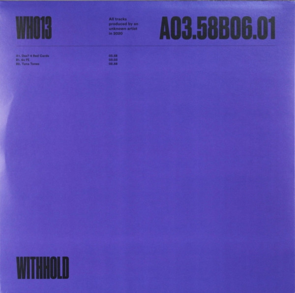 Pera Sta Ori - WH013 | Withhold (WITHHOLD013) - 2