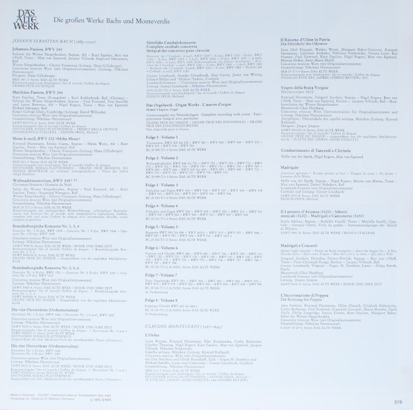 Johann Sebastian Bach - Kantatenwerk · Complete Cantatas | BWV 39-42 | 11 | Telefunken (6.35269 EX) - 4