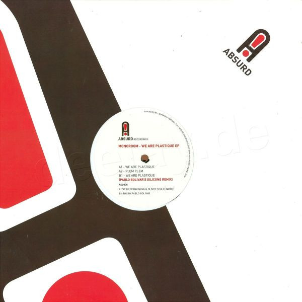 Monoroom - We Are Plastique EP | Absurd Recordings (ASD005) - 3