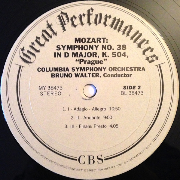 Symphonies No. 36 "Linz" , No. 38 "Prague"