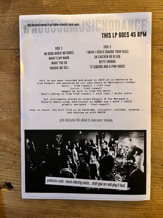 Grand Raspail & The Marquee`s - #NOGOOGDMUSICNODANCE | Urgence Disk Records (BF009 . KAB343) - 3 Grand Raspail & The Marquee`s - #NOGOOGDMUSICNODANCE | Urgence Disk Records (BF009 . KAB343) - 3