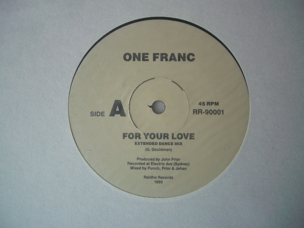 One Franc - For Your Love | Raidho Records (RR-90001)