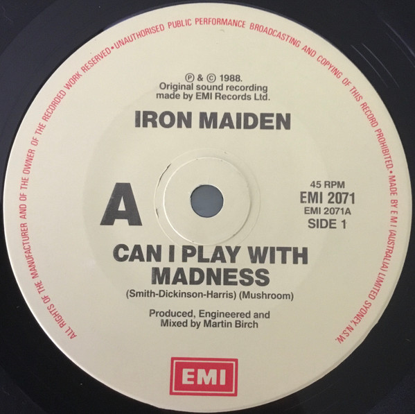 Iron Maiden - Can I Play With Madness | EMI (EMI 2071) - 2