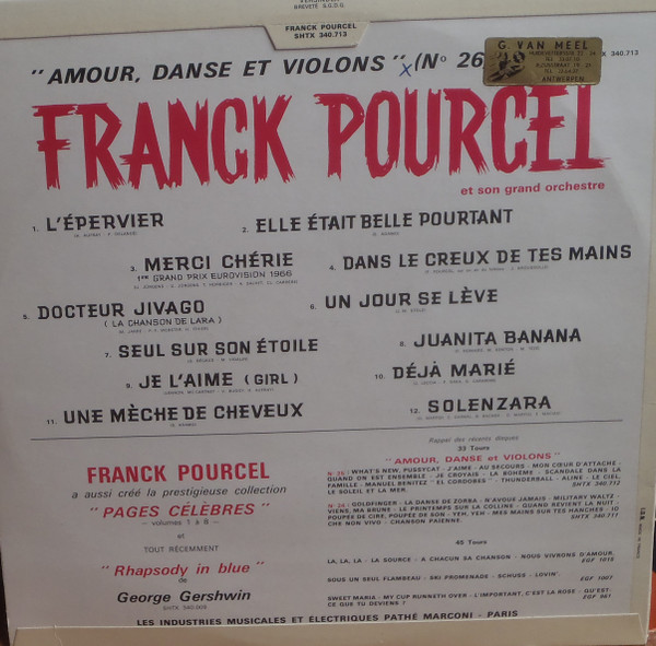 Franck Pourcel Et Son Grand Orchestre - Amour, Danse Et Violons N° 26 | La Voix De Son Maître (FELP 312) - 4