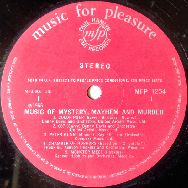 Various - Music Of Mystery, Mayhem And Murder | Music For Pleasure (MFP 1254) - 3