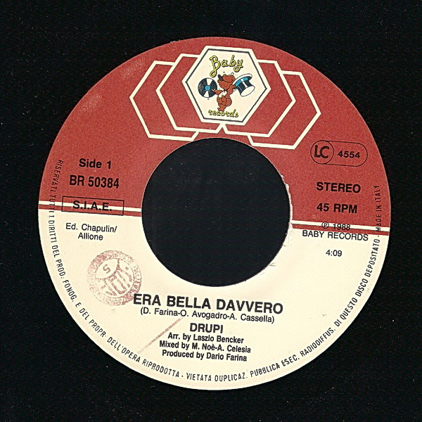 Drupi - Era Bella Davvero | Baby Records (BR 50384) - 3