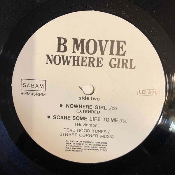 B-Movie - Nowhere Girl | LD Records (LD 878) - 4