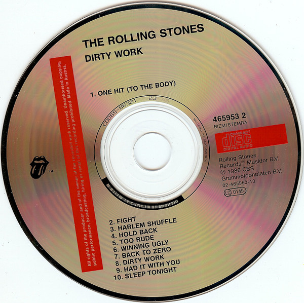 The Rolling Stones - Dirty Work | Rolling Stones Records (465953 2) - 3