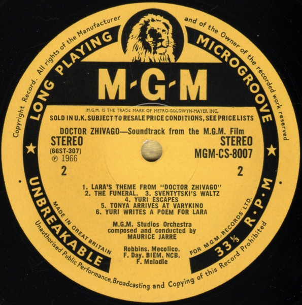 Maurice Jarre - Doctor Zhivago Original Soundtrack Album | MGM Records (MGM-CS-8007) - 4