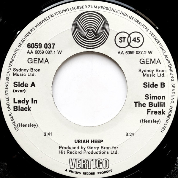 Uriah Heep - Lady In Black | Vertigo (6059 037) - 4