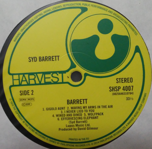 Syd Barrett - Barrett | Harvest (RPI-543314) - 4 Syd Barrett - Barrett | Harvest (RPI-543314) - 4