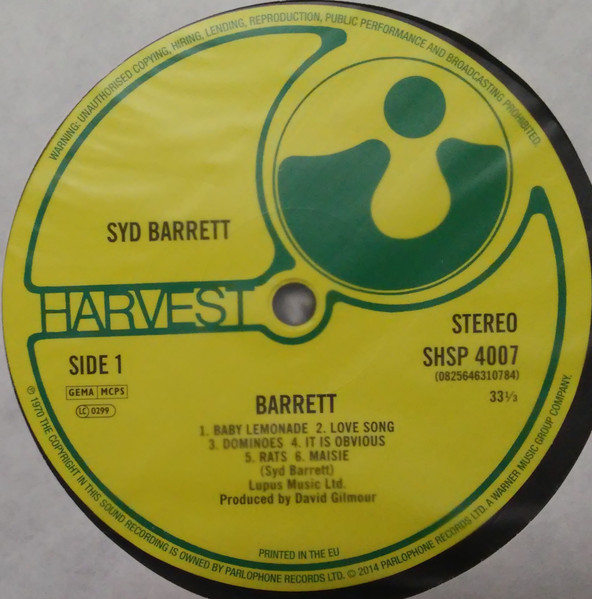 Syd Barrett - Barrett | Harvest (RPI-543314) - 3 Syd Barrett - Barrett | Harvest (RPI-543314) - 3