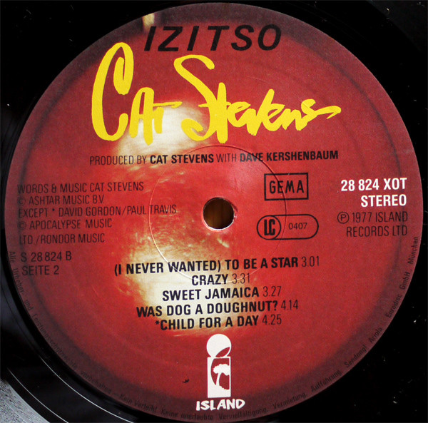 Cat Stevens - Izitso | Island Records (28 824 XOT) - 3 Cat Stevens - Izitso | Island Records (28 824 XOT) - 3