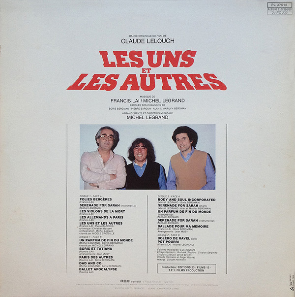 Francis Lai & Michel Legrand - Les Uns Et Les Autres (Bande Originale Du Film) | RCA (PL 37512) - 3 Francis Lai & Michel Legrand - Les Uns Et Les Autres (Bande Originale Du Film) | RCA (PL 37512) - 3