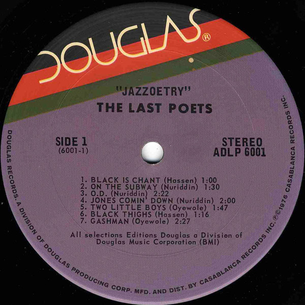 The Last Poets - Jazzoetry | Douglas (ADLP 6001) - 4