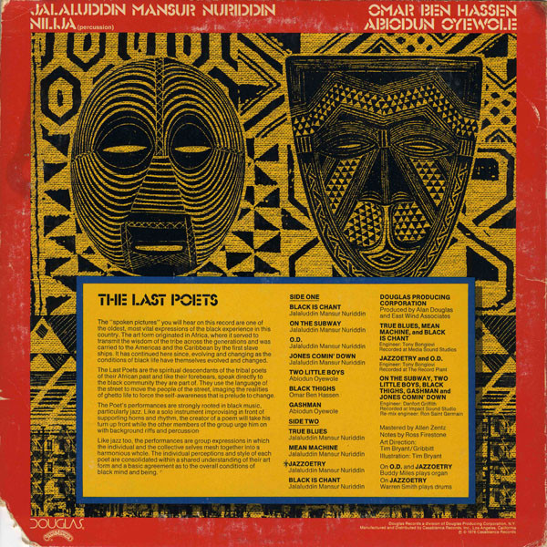 The Last Poets - Jazzoetry | Douglas (ADLP 6001) - 2