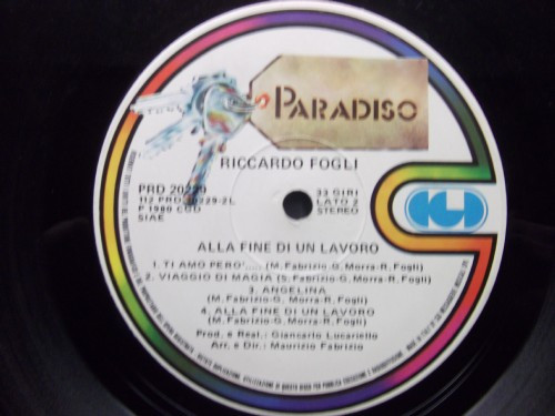 Riccardo Fogli - Alla Fine Di Un Lavoro | Paradiso (PRD 20229) - main