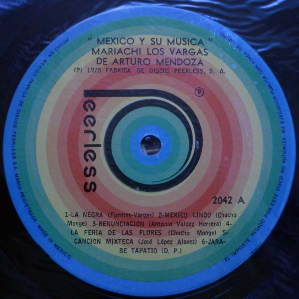 Mariachi Los Vargas De Arturo Mendoza - Mexico Y Su Musica Vol. 2 [Vinyl] | Peerless (M/S 2042) - 3