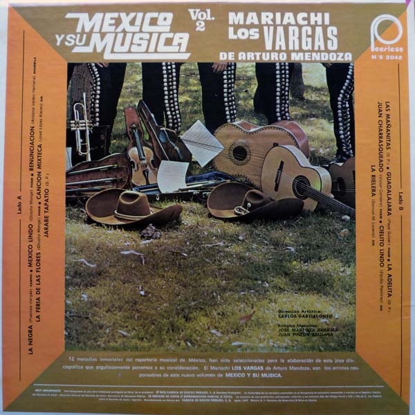 Mariachi Los Vargas De Arturo Mendoza - Mexico Y Su Musica Vol. 2 [Vinyl] | Peerless (M/S 2042) - 2
