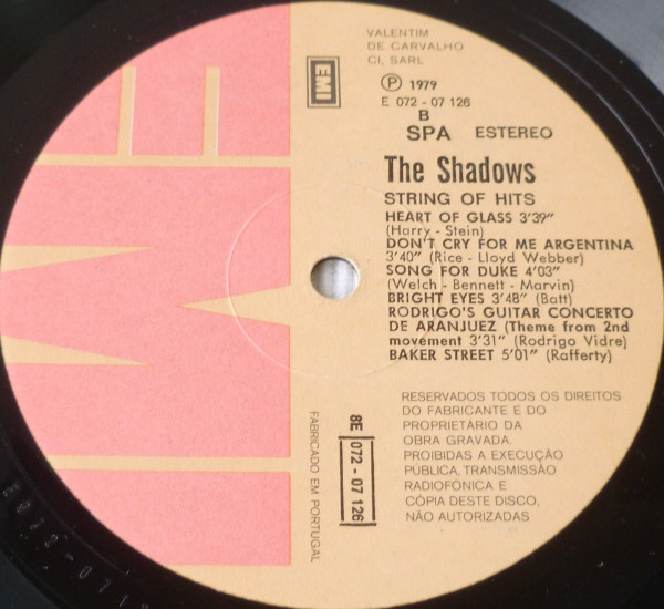 The Shadows - String Of Hits | EMI (8E 072 07 126) - 2