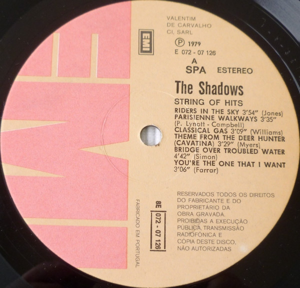 The Shadows - String Of Hits | EMI (8E 072 07 126) - main