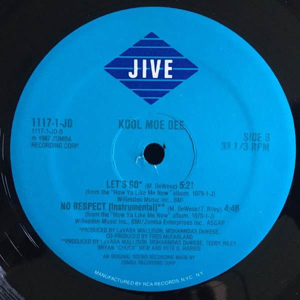 Kool Moe Dee - No Respect | Jive (1117-1-JD) - 3 Kool Moe Dee - No Respect | Jive (1117-1-JD) - 3