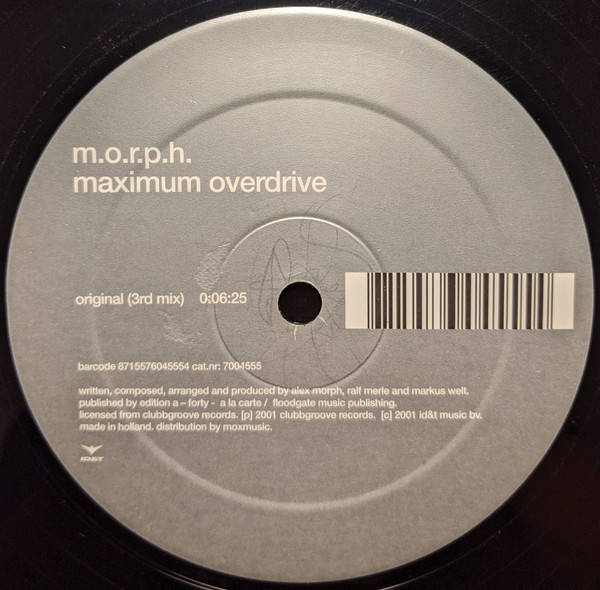 Alex M.O.R.P.H. - Maximum Overdrive (Remixes) | ID&T (7004555) - 3