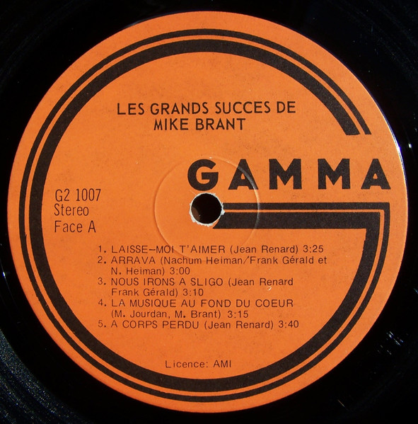 Mike Brant - Les Grands Succès De Mike Brant (2LP) [Vinyl] | Gamma (G2-1007) - 4