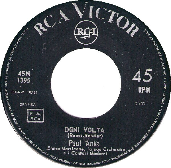 Paul Anka - Ogni Volta | RCA Victor (45N-1395) - 3