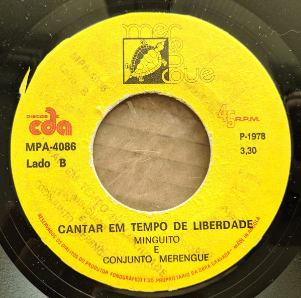 Minguito E Conjunto Merengue - Kwanza / Cantar Em Tempo De Liberdade | Merengue (MPA-4086) - 2