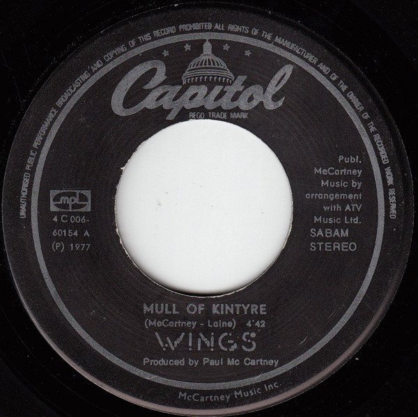 Wings - Mull Of Kintyre | Capitol Records (4 C 006-60154) - 3