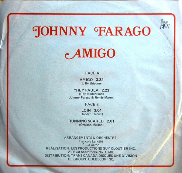 Johnny Farago , Renée Martel - Amigo | Les Disques N°1 (EP-NOX69) - 2