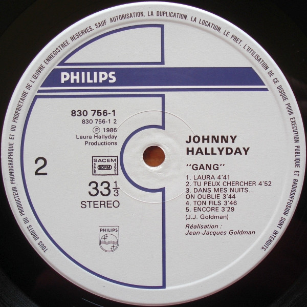 Johnny Hallyday - Gang | Philips (830756-1) - 4
