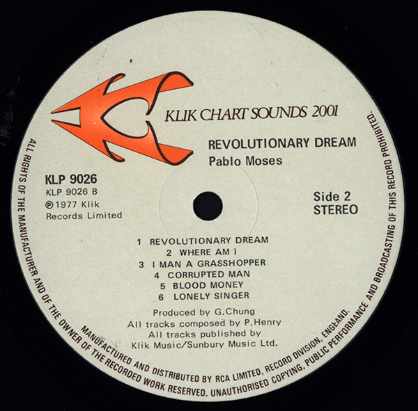 Pablo Moses - Revolutionary Dream | Klik Chart Sounds 2001 (KLP 9026) - 4 Pablo Moses - Revolutionary Dream | Klik Chart Sounds 2001 (KLP 9026) - 4
