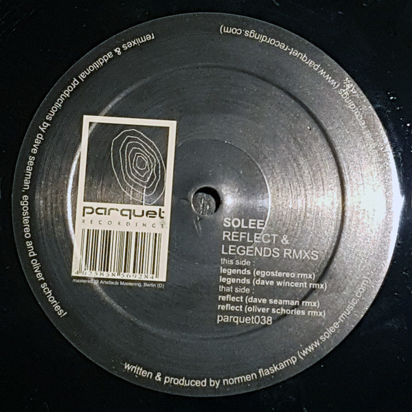 Solee - Reflect / Legends (Remixes) | Parquet Recordings (parquet038) - 2