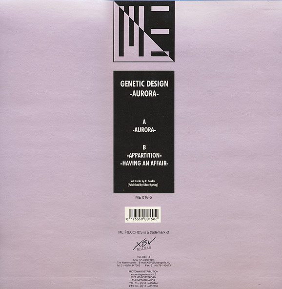 Genetic Design - Aurora | Me Records (ME 016-5) - 2