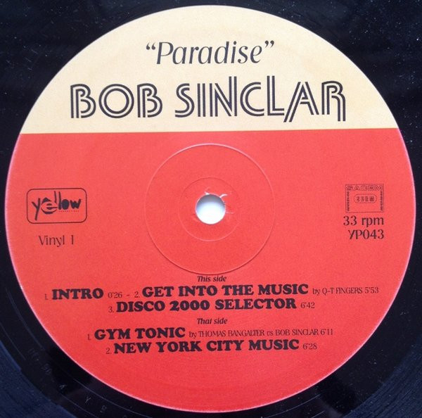 Bob Sinclar - Paradise | Yellow Productions (YP043) - 2 Bob Sinclar - Paradise | Yellow Productions (YP043) - 2