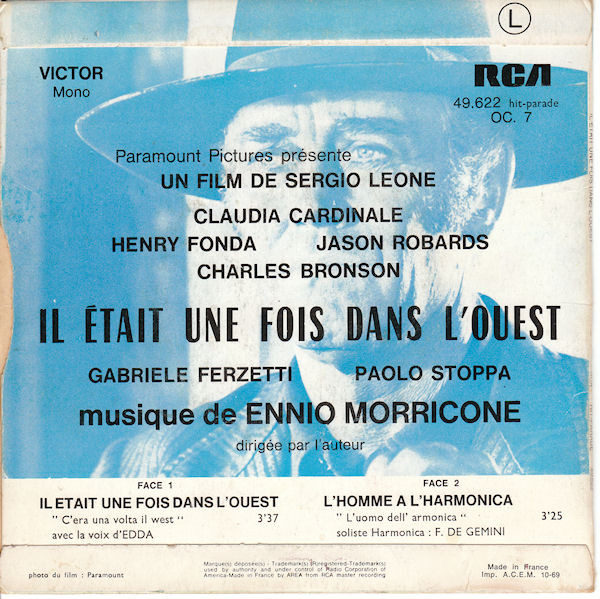 Ennio Morricone - Il Était Une Fois Dans L'Ouest | RCA Victor (49.622) - 2