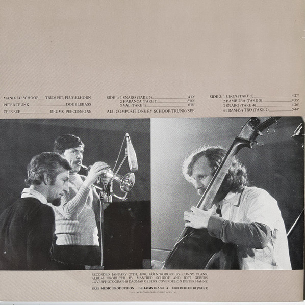 New Jazz Trio - Alternate Takes | FMP (FMP 0390) - 2