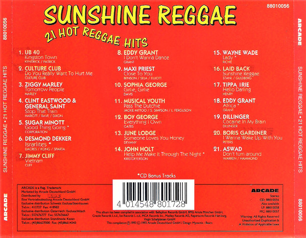 Various - Sunshine Reggae - 21 Hot Reggae Hits | Arcade (88010056) - 2 Various - Sunshine Reggae - 21 Hot Reggae Hits | Arcade (88010056) - 2