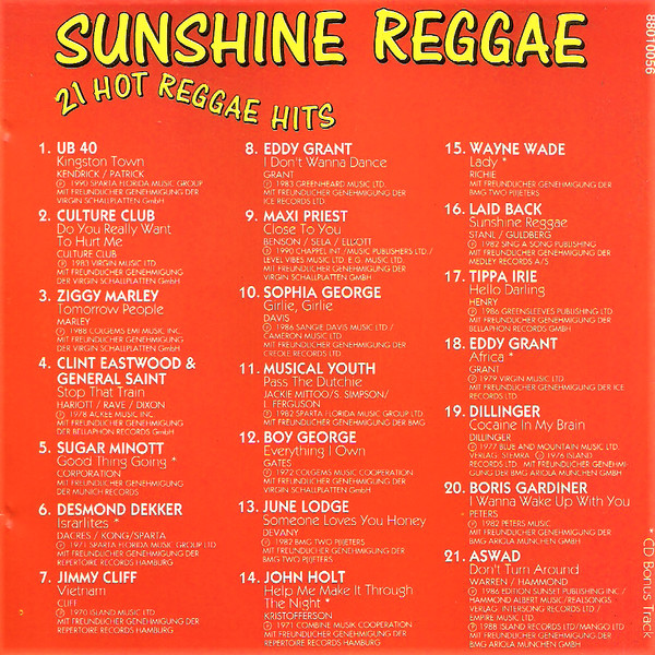 Various - Sunshine Reggae - 21 Hot Reggae Hits | Arcade (88010056) - 4 Various - Sunshine Reggae - 21 Hot Reggae Hits | Arcade (88010056) - 4