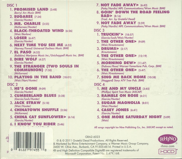 The Grateful Dead - Europe '72: The Complete Recordings - Lyceum Theatre - London, England 5/26/72 | Rhino Records (GRA2-6023) - 2