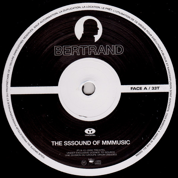 Bertrand Burgalat - The Sssound Of Mmmusic | Tricatel (album 8) - 3