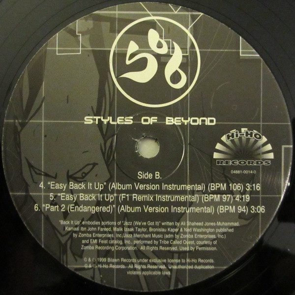 Styles Of Beyond - Easy Back It Up / Part 2 (Endangered) | Hi-Ho (04881-0014-0) - 3 Styles Of Beyond - Easy Back It Up / Part 2 (Endangered) | Hi-Ho (04881-0014-0) - 3
