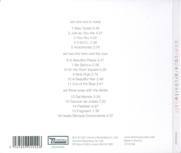 Robert Wyatt - Comicopera | Domino (WIGCD202) - 2 Robert Wyatt - Comicopera | Domino (WIGCD202) - 2