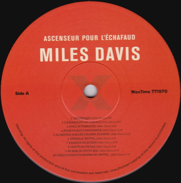 Miles Davis - Ascenseur Pour L'Échafaud (Lift To The Gallows) | WaxTime (771970) - 3 Miles Davis - Ascenseur Pour L'Échafaud (Lift To The Gallows) | WaxTime (771970) - 3