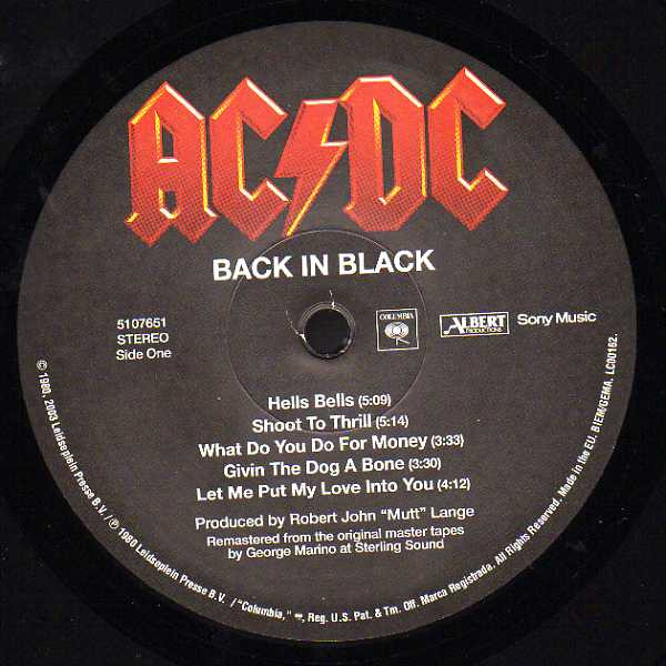 AC/DC - Back In Black | Columbia (5107651) - main