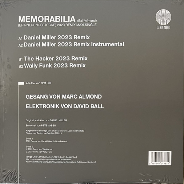 Soft Cell - Memorabilia | Vertigo (GDR001) - 2